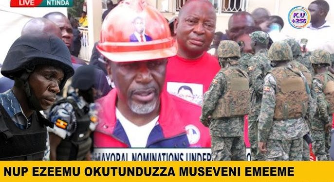 Kyagulanyi Supporters Beaten By Security as Singer Alien Skin Storms NUP HQ Armed with Arrows