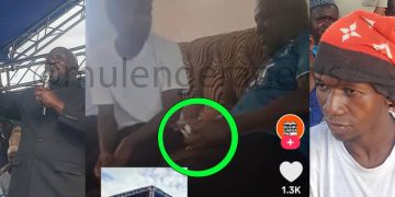 Eat the Money and Keep Quiet: Basalirwa Caught on Camera Secretly Handing Money to Chapati Seller Who Made Him Stammer on His Opening Rally