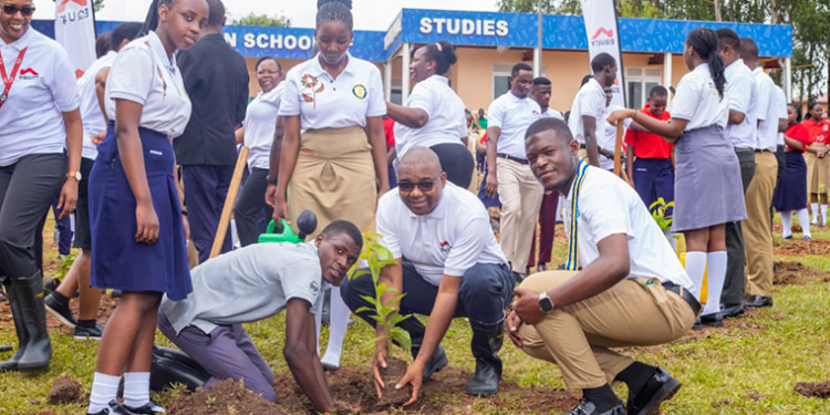 Sr. Julian Students Take Root in Sustainability as Equity Bank Funds 1000 Tree Planting in Mbale