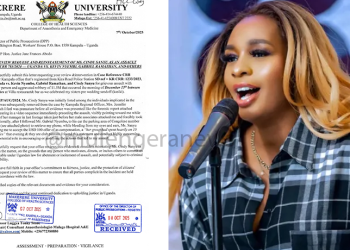 BAR EVENING GOES BLOODY: Uncertainty as Top Mulago Consultant [Prof Luggya Tonny] Writes to DPP Demanding Singer Cindy’s Arrest & Prosecution Saying She Ganged Up with Congolese Friends to beat him up