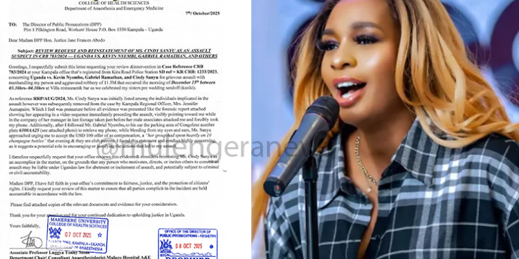 BAR EVENING GOES BLOODY: Uncertainty as Top Mulago Consultant [Prof Luggya Tonny] Writes to DPP Demanding Singer Cindy’s Arrest & Prosecution Saying She Ganged Up with Congolese Friends to beat him up