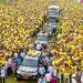 Museveni and NRM Supporters Brave Heavy Rain in Wakiso, Challenging Bobi Wine as Ghanaian King Joins Nansana Rally!