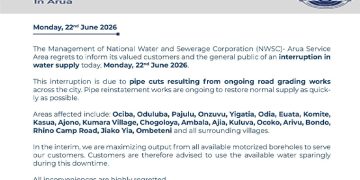 NWSC Explains Water Supply Disruptions in Kabale and Arua Amid Maintenance and Infrastructure Works