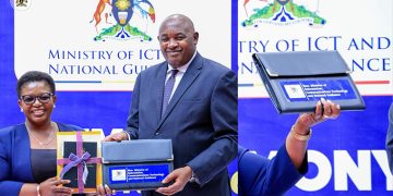 Dr. Baryomunsi Bids Farewell, Urges Increased Funding for ICT Ministry as Lumumba Takes Over