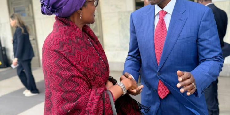 Byanyima Shakes Ruto’s Hand as Besigye Remains in Jail, Ugandans Not Happy
