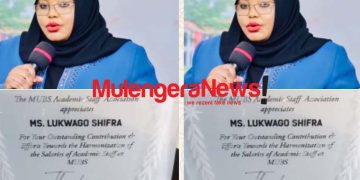 Mubs Staff Honour Hon. Shifrah Lukwago For Salary Harmonization Efforts