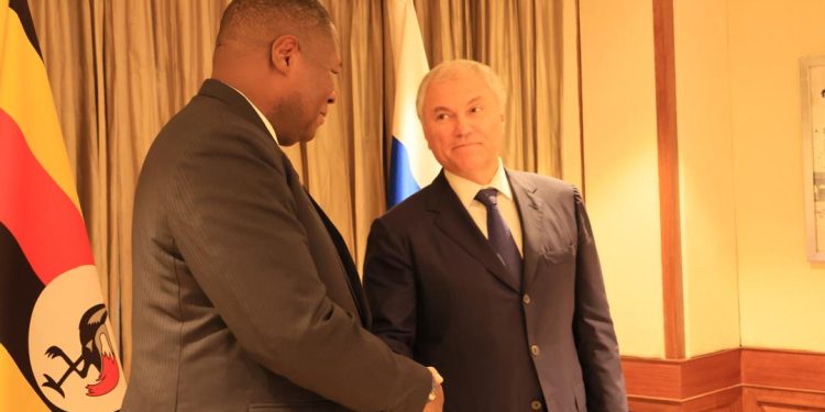 Speaker Oboth, Russian DUMA Delegation Exchange Invitations to Kampala and Moscow